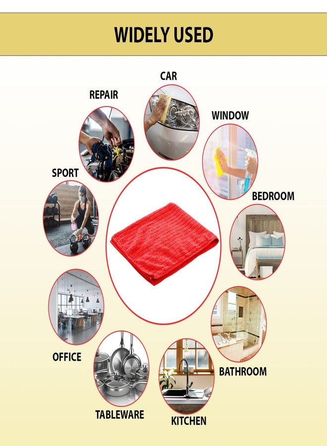 BREEZE BRE030 Multipurpose Microfiber Cleaning Cloths Polyester Material Multipurpose Use Reusable for Kitchen, Car & Silverware (4pcs, 40 x 40cm, Multicolour) - Image 5